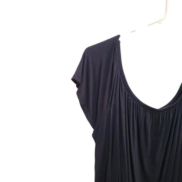 Lane Bryant Purple Embroidered Floral Scoop Neck Blouse Casual Top Size 22/24 - Picture 5 of 7